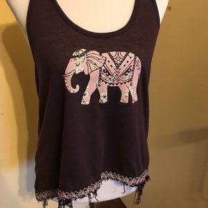 Purple Empyre razor-back tank top